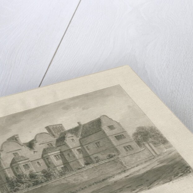 Walsall - 'Ancient Mansion': sepia wash drawing, 1845 by John Buckler