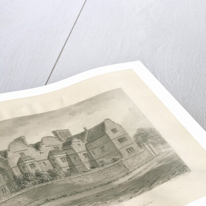 Walsall - 'Ancient Mansion': sepia wash drawing, 1845 by John Buckler