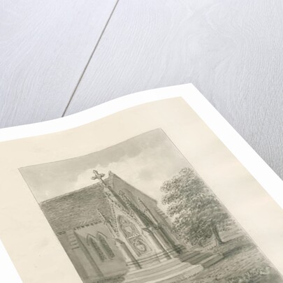Walton-on-the-Hill Church - Church-yard Cross by John Buckler