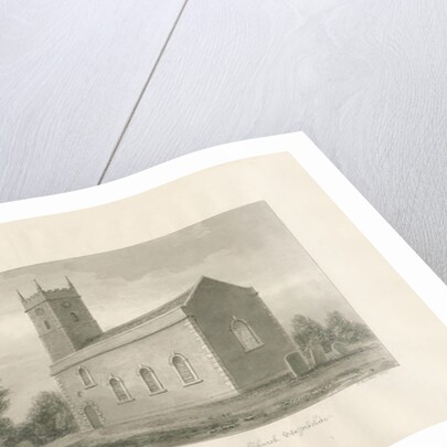 Warslow Church: sepia drawing, 1847 by John Buckler