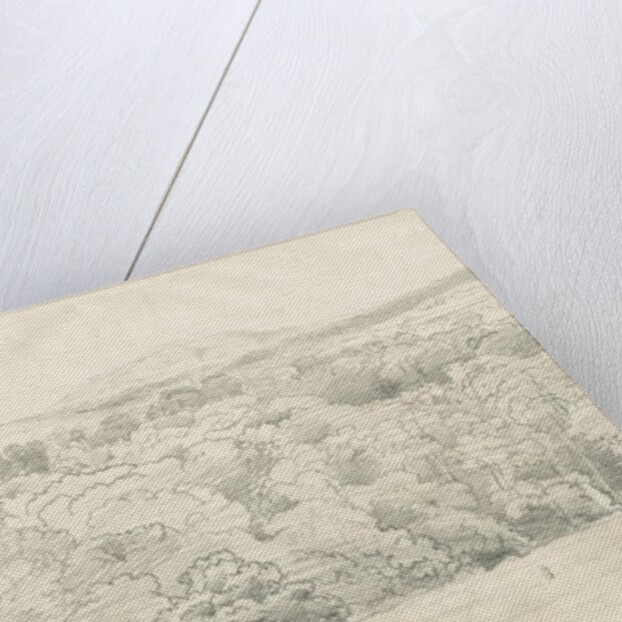 Wrottesley Hall - View of Malvern Hills by Cornelius Varley