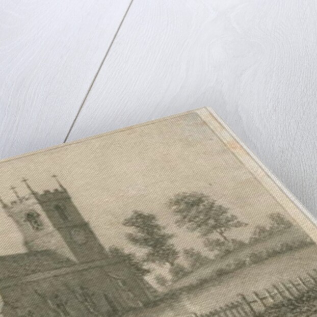 Yoxall Church: engraving, nd [c 1798] by Stebbing Shaw