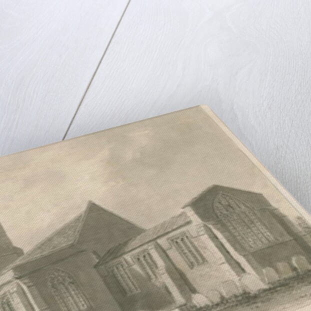 Yoxall Church: sepia drawing, 1839 by John Buckler