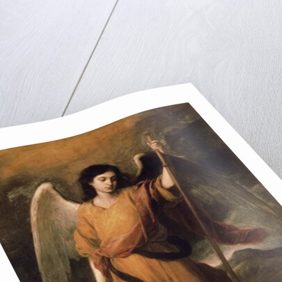 Archangel Raphael with Bishop Domonte by Bartolome Esteban Murillo