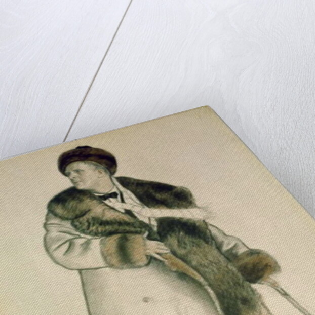 Portrait of the Opera Singer Feodor Ivanovich Chaliapin 1920-21 by Boris Mikhailovich Kustodiev