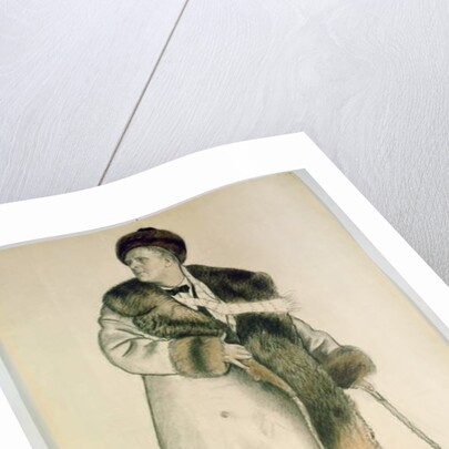 Portrait of the Opera Singer Feodor Ivanovich Chaliapin 1920-21 by Boris Mikhailovich Kustodiev