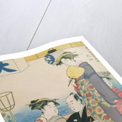 Women of the Gay Quarters, right hand panel of a diptych by Torii Kiyonaga