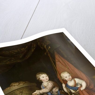 Portrait of Grand Dukes Alexander Pavlovich and Constantine Pavlovich, as children, 1781 by Richard Brompton