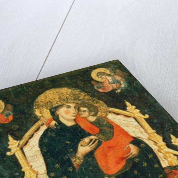 Madonna and Child Enthroned with Donors by Pietro di Giovanni Lianori