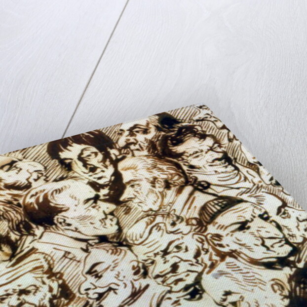 Self portrait with portraits of Giacomo Quarenghi and Thomas de Thomon by Alexander Orlowski