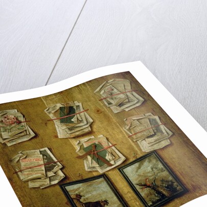 Still Life with Book Sheets and Pictures, 1783 by School Russian