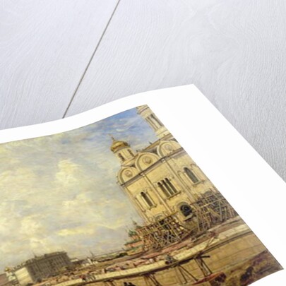 View of the Christ Saviour Cathedral in Moscow, 1880 by Aleksei Petrovich Bogolyubov