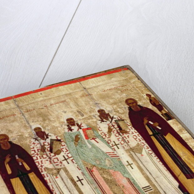 St. Sergius of Radonesh with the Saints of Rostov, late 15th century by School Russian