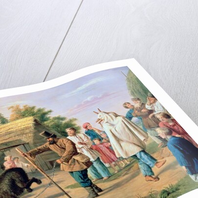 Buffoons in a Village, 1857 by Francois Nicholas Riss