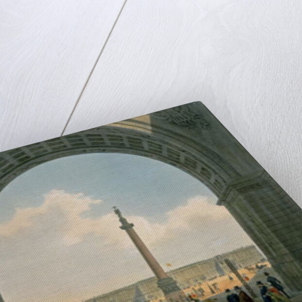 Palace Square, View from the Arch of the Army Headquarters, St. Petersburg, printed by Lemercier, Paris, 1840s by Louis Jules Arnout