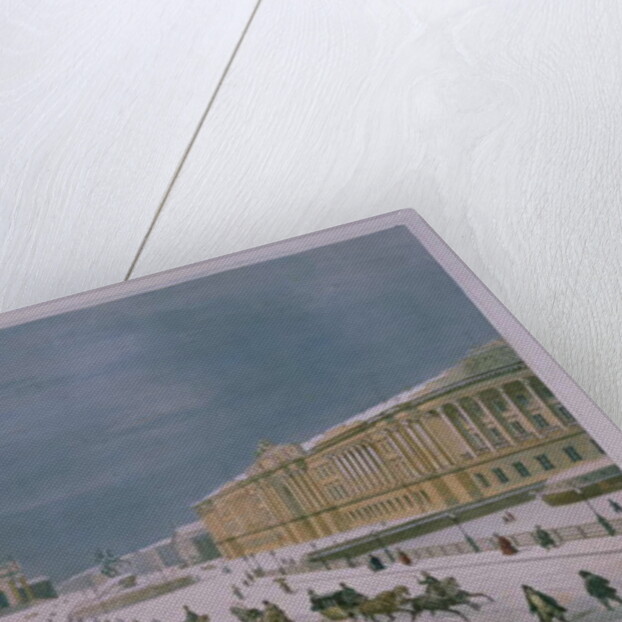 The Isaac Cathedral and the Senate Square in St Petersburg, 1840s by Paul Marie Roussel