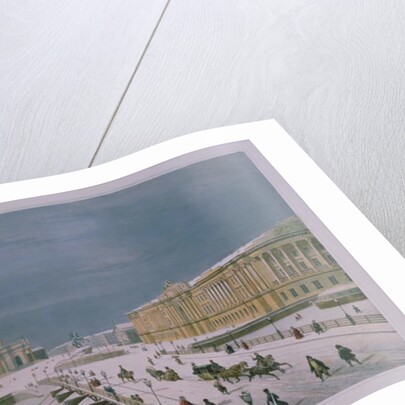 The Isaac Cathedral and the Senate Square in St Petersburg, 1840s by Paul Marie Roussel