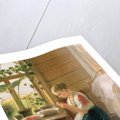 Girl Peeling Berries, 1880 by Nikolai Mikhailovich Bykovsky