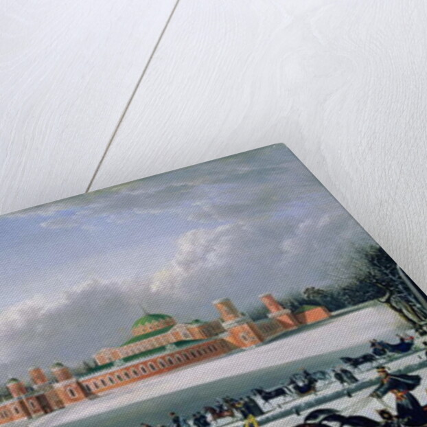 Sleigh Race at the Petrovsky Park in Moscow, 1848 by Golitsyn Golitsyn