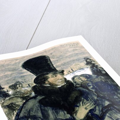 Portrait of Alexander Pushkin on the Neva Embankment, 1915 by Boris Mikhailovich Kustodiev