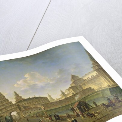 View of the Voskresensky and Nikolsky Gates and the Neglinny Bridge from Tverskay Street in Moscow, 1811 by Fedor Yakovlevich Alekseev