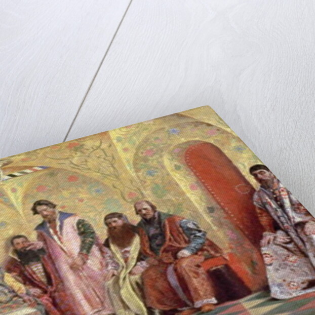 Tsar Mikhail Fyodorovich with Boyars Sitting in His Room, 1893 by Andrei Petrovich Ryabushkin