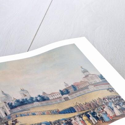 The Visit of Alexander I to the Alexander Nevsky Monastery, 1821 by School Russian