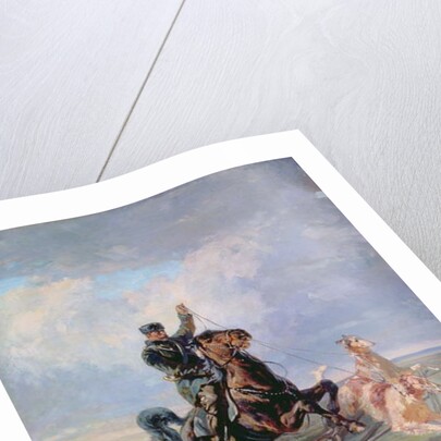 Huntsman with the Borzois, 1872 by Rudolph Frenz