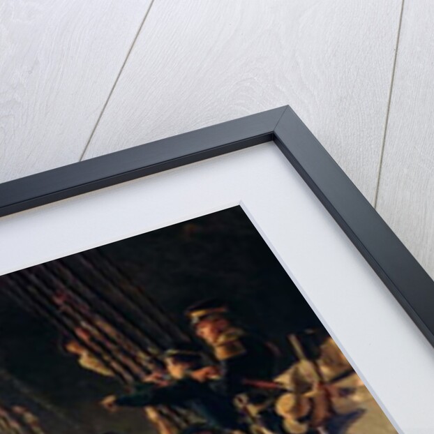 On the deck during a sea battle, 1855 by Francois Auguste Biard