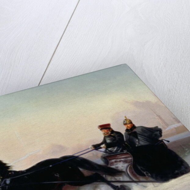Emperor Nicholas I Driving in a Sleigh by Nikolai Egorevich Sverchkov