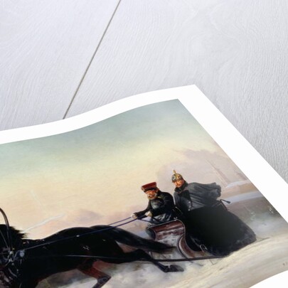 Emperor Nicholas I Driving in a Sleigh by Nikolai Egorevich Sverchkov