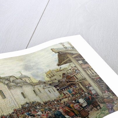 The Defence of the Town, 1918 by Apollinari Mikhailovich Vasnetsov