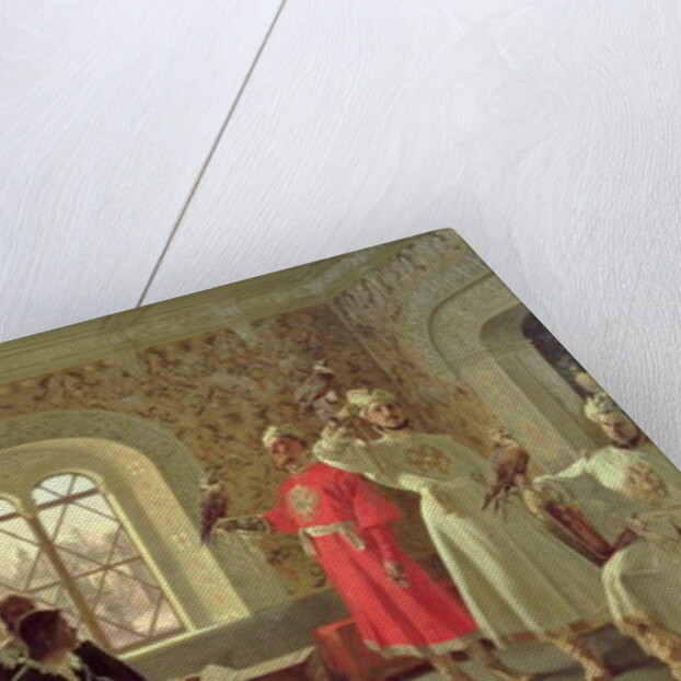 The Italian Ambassador Calvuci drawing the falcons of Tsar Alexei Mikhailovich 1889 by Alexander Dimitrievitch Litovtchenko