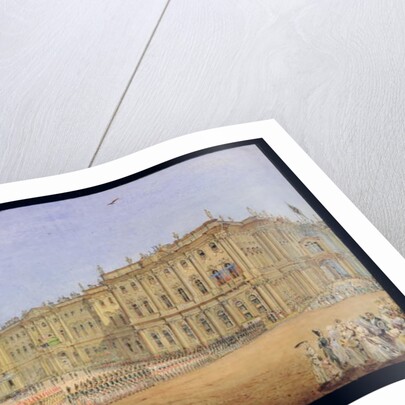 Review at the Winter Palace in St. Petersburg, 1840s by Vasili Semenovich Sadovnikov