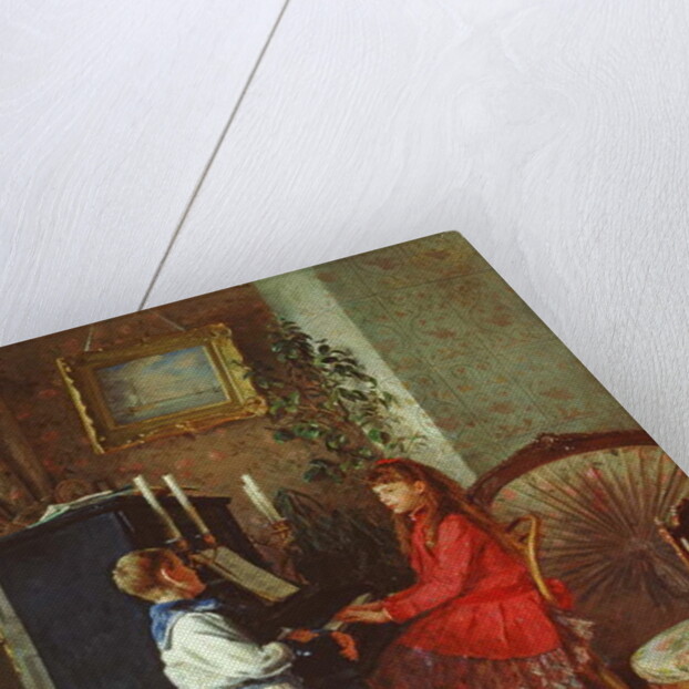 Children at the Piano, 1886 by Kirill Vikentevich Lemokh