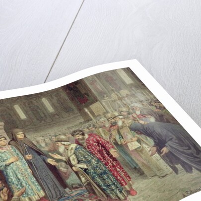 Council calling Michael F. Romanov to the Reign, 1880 by Aleksei Danilovich Kivshenko