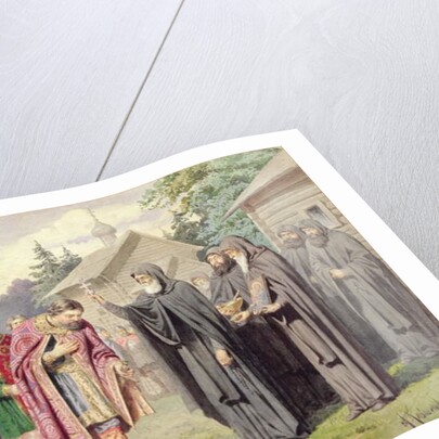 Duke Dimitry and St. Sergy at Redonezh before Battle with Tartars, 1880 by Aleksei Danilovich Kivshenko