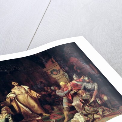 Tsar Ivan III Tearing the Deed of Tatar Khan, 1862 by Nikolai Semenovich Shustov