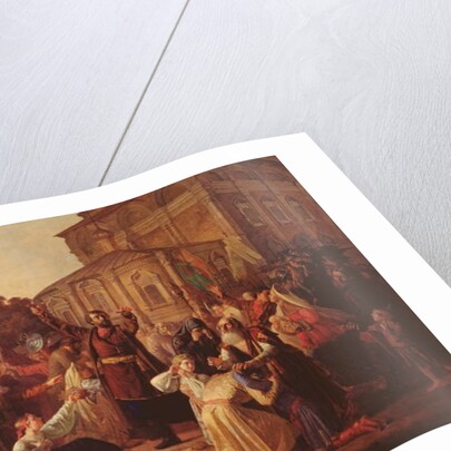 Minin appealing to the Novgorodians in 1611, 1861 by Mikhail Ivanovich Peskov