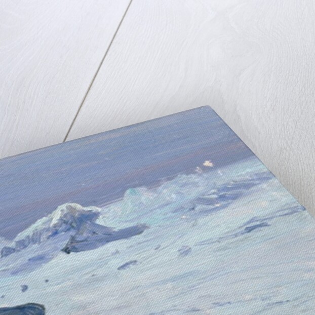 A Polar Bear Hunting in Moonlit Night, 1899 by Aleksandr Alekseevich Borisov