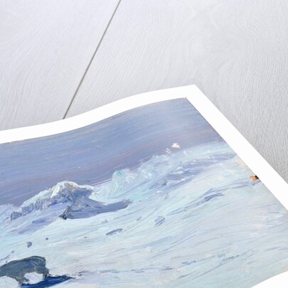 A Polar Bear Hunting in Moonlit Night, 1899 by Aleksandr Alekseevich Borisov