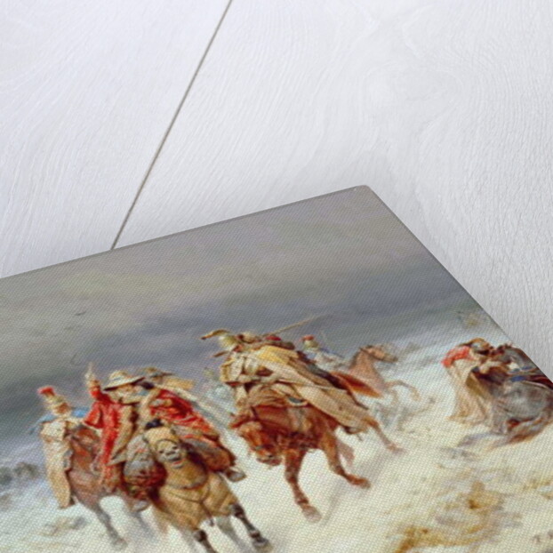 French Forces Crossing the River Berezina in November 1812, 1891 by Bogdan Willewalde