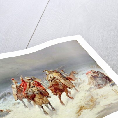 French Forces Crossing the River Berezina in November 1812, 1891 by Bogdan Willewalde