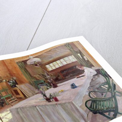 In the House of the Artist Konstantin Korovin 1907 by Sergei Arsenevich Vinogradov