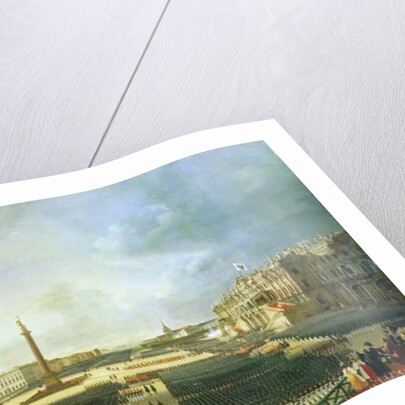 The Consecration of the Alexander Column in St. Petersburg on August 30th 1834 by Adolphe Ladurner