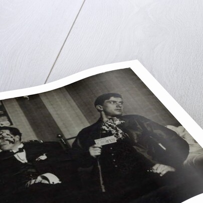 Vladimir Mayakovsky with David Burlyuk and Andrei Shemshurin, 1914, Moscow by Russian Photographer