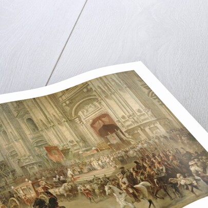 Ceremonial reception of Field-marshal Alexander Suvorov in Milan in April 1799, c.1850 by Adolf Jossifowitsch Charlemagne