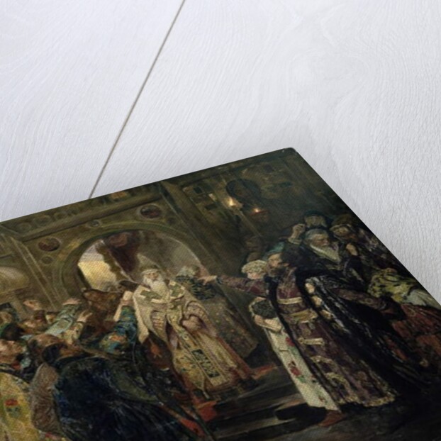 Arrest of the 'metropolitan' Philip, 1910 by Sergey Timofeyevich Schelkovy