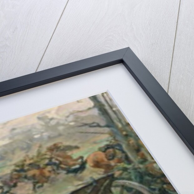 The Russian Cavalry Charging the German Artillery in 1915 by Nikolay Yakovlevich Borisov