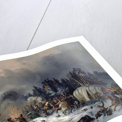 Scene from the Russian-French War in 1812 by Bogdan Willewalde